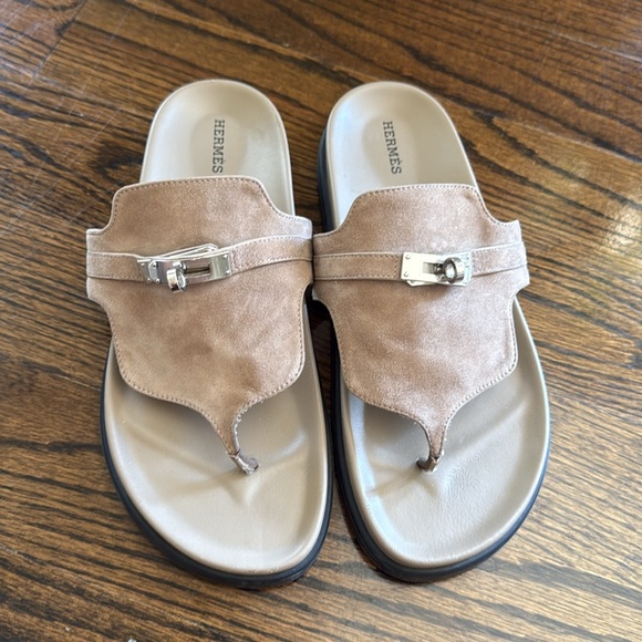 Hermès Kelly Empire Suede Slides Size 41 - Picture 9 of 10